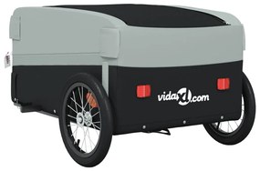 Reboque para bicicleta 45 kg ferro preto e cinza