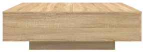 Mesa de centro com luzes LED 100x100x31 cm carvalho sonoma