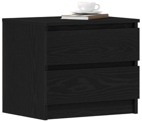 Cabeceira de cama vidaXL Preta em Carvalho 50x40x43,5 cm de Madeira En