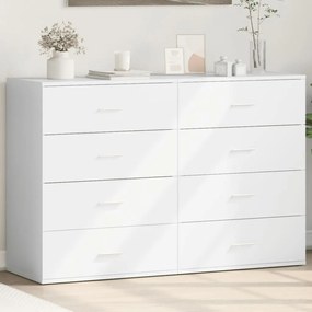 vidaXL Aparadores 2 pcs 60x39x80 cm derivados de madeira branco