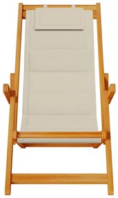 Cadeiras de Praia Dobráveis vidaXL 2 pcs Taupe em Madeira de Acácia Só
