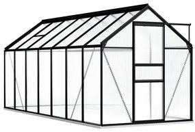vidaXL Estufa com base alumínio antracite 8,17 m²