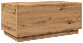 Mesa de centro com luzes LED 90x50x40 cm carvalho artisiano