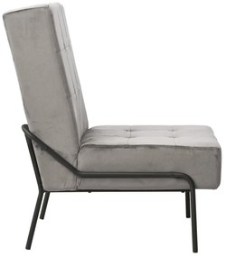 Cadeira de descanso 65x79x87 cm veludo cinzento-claro