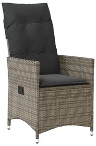 Conjunto de Jantar de Jardim 5 Peças com Almofadas em Rattan Sintético