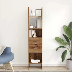 vidaXL Gabinete de Livros Madeira antiga 40 x 35 x 180 cm