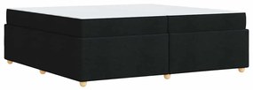 Estrutura de cama com colchão Outros Preto 200 x 200 cm tecido