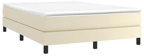 Estrutura de cama 140x200 cm couro artificial cor creme