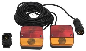 Farolins reboque 2 pcs 10,5x5x9,5 lâmpada clássica 12V vermelho