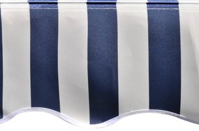 Lona para toldo azul e branco 450x300 cm