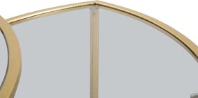 CONJUNTO DE 3 MESAS DE CENTRO TRIANGULARES Ø 60X50-50X45-40X40 CM DOURADO