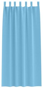 Cortinas com cortinas 2 pcs Azul claro 260 x 140 cm Poliéster