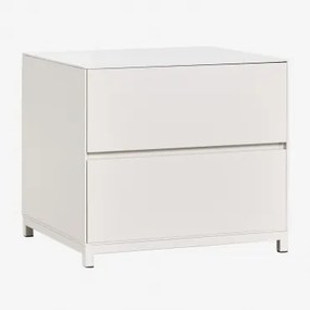 Pacote De 2 Mesas De Cabeceira Kivora Mdf 50x45 Cm Gardénia Branco - Sklum