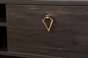 Móvel TV Posh – Castanho Escuro – 143x47x40 cm