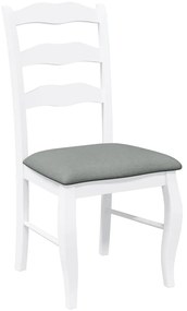 Cadeiras de jantar com almofadões 2 pcs madeira maciça branco