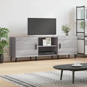 vidaXL Móvel de TV 150x30x50 cm derivados de madeira cinzento sonoma