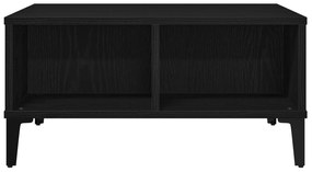 Mesa de Centro vidaXL Preto Carvalho 60x60x30 cm Madeira Consolidade