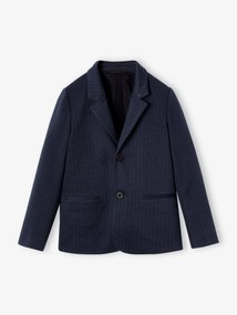 Blazer em espinhado, para menino marinho