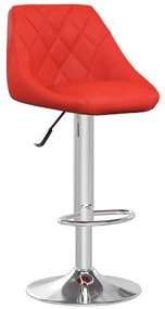 Bancos de bar 2 pcs couro artificial vermelho