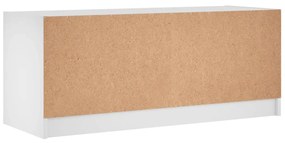 Móvel de TV c/ portas de vidro 102x37x42 cm branco