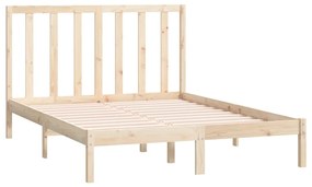 Estrutura de cama casal 135x190 cm pinho maciço