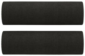 Sofá 2 lugares + almofadas decorativas 140 cm tecido preto
