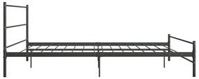Estrutura de cama 180x200 cm metal cinzento