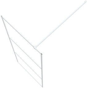 Divisória de chuveiro branco 80x195 cm vidro ESG transparente