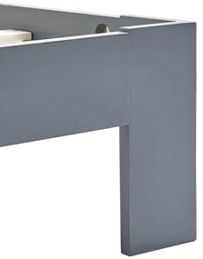 Estrutura de cama 180x200 cm pinho maciço cinzento
