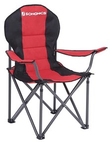 Conjunto 2 cadeiras de campismo dobráveis, assento acolchoado, porta-bebidas, carga máx. ~250 kg, cor azul