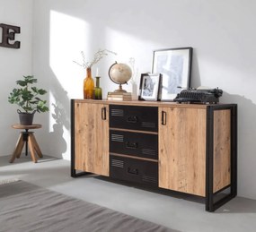 Conjunto de Mobiliário de Sala de Estar Cosmo – Pinho Atlântico Preto