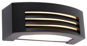 LED Candeeiro de parede exterior inteligente preto IP44 com Wi-Fi A60 - Hurricane Moderno