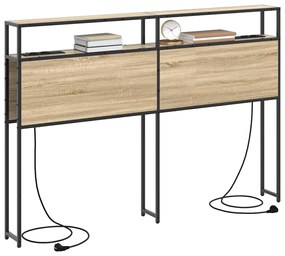 Cabeceira de armazenamento com cabeceira Carvalho Sonoma 135 cm