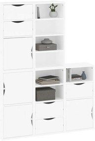 Móveis de apoio 5 pcs ODDA pinho de madeira maciça branco