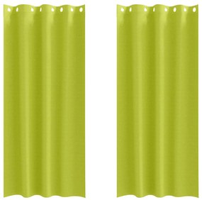 Cortinas com cortinas 2 pcs Verde maçã 225 x 140 cm Poliéster