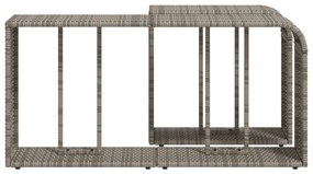 Prateleiras de arrumação 2 pcs vime PE cinzento