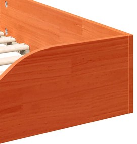 Estrutura de cama de chão Castanho-mel 80 x 200 cm