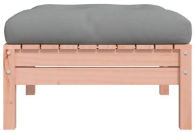 Apoios de pés jardim c/ almofadões 2pcs madeira douglas maciça