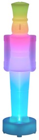 Candeeiro de mesa branco com LED regulável e RGBW-IC recarregável - Nutcracker