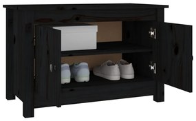 Sapateira 70x38x45,5 cm pinho maciço preto