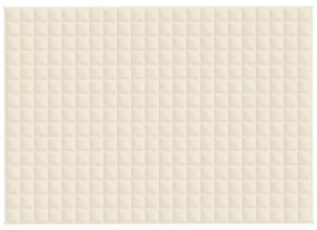Manta pesada 7 kg 155x220 cm tecido creme-claro