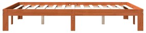 Cama sem colchão 140x190 cm pinho maciço castanho-mel