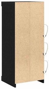 Buffet com Luzes LED Carvalho Preto 41x37x100 cm