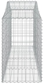 Cestos gabião arqueados 15pcs 200x50x80/100cm ferro galvanizado