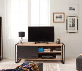 Conjunto de Mobiliário de Sala de Estar Cosmo – Pinho Atlântico Preto