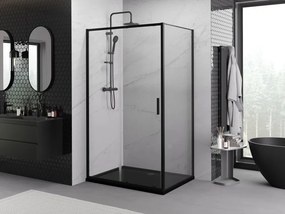 Mexen Exo-S cabine de duche deslizante 120 x 90 cm, transparente, preta - 8151-120-090-70-00