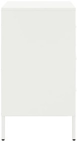 Mesa de cabeceira 36x39x68 cm aço branco