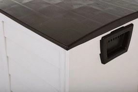 Caixa para exterior creme e castanho 112 x 50 cm LOCARNO Beliani