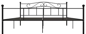 Estrutura de cama em metal 180x200 cm preto