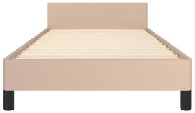 Estrutura cama c/ cabeceira sem colchão 90x190 cm cappuccino